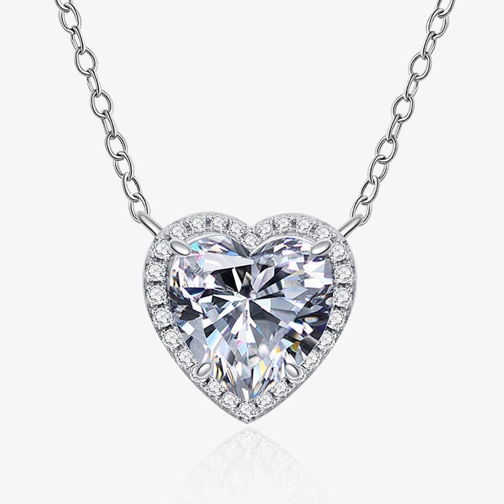Stream Popular Luxury Shining Heart-Shaped Pendant Necklace